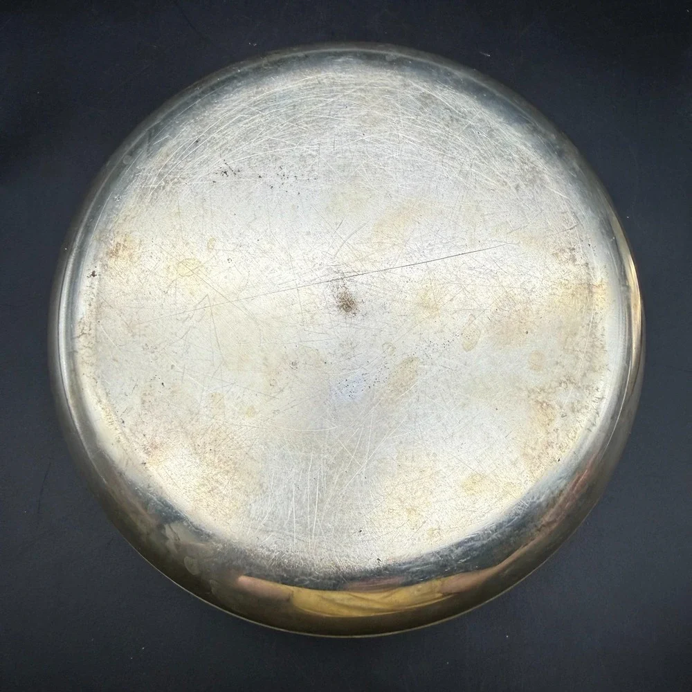 Vintage Silver Plated Covered Serving Dish Bowl 7.5 Inch Decorative Tableware Se